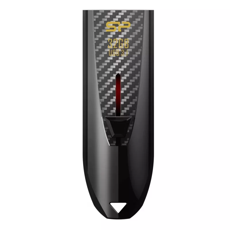 Silicon Power Blaze B25 Memoria flash USB 3.2 Gen 1 de 32GB, conector retráctil, negra