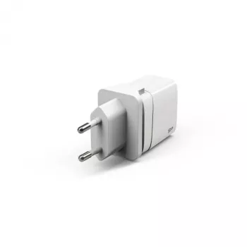 Silicon Power Boost Charger QM16 Cargador de viaje de 20W, USB-A + USB-C, enchufes EU/US/UK/AU, blanco