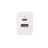 Silicon Power Boost Charger QM16 Cargador de viaje de 20W, USB-A + USB-C, enchufes EU/US/UK/AU, blanco