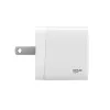 Silicon Power Boost Charger QM16 Cargador de viaje de 20W, USB-A + USB-C, enchufes EU/US/UK/AU, blanco