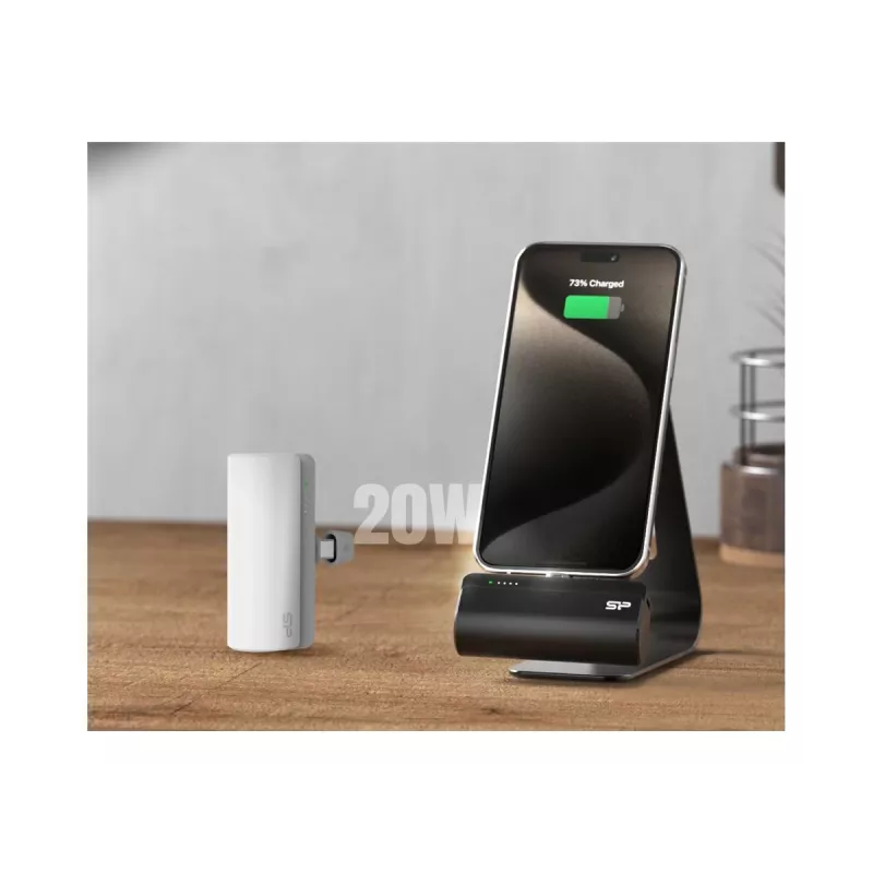 Silicon Power QD50 batería externa, 5000 mAh, USB-C, blanco (SP5K0MAPBKQD500W)
