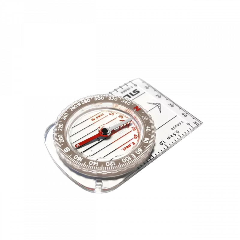 Silva Classic brújula de placa base con marcas luminosas y lupa
