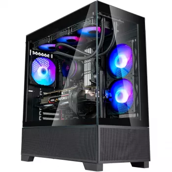 SilverStone Lucid 05 Black caja semitorre con diseño panorámico de cristal de 270°