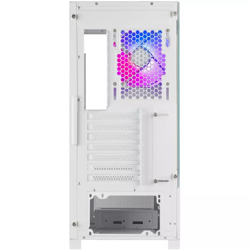 SilverStone Lucid 05 White caja semitorre con diseño panorámico de cristal de 270°