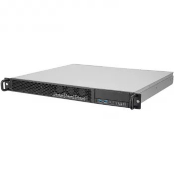 SilverStone RM100 caja rackmount 1U - Mini-ITX, acero, negro