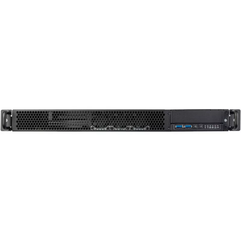SilverStone RM100 caja rackmount 1U - Mini-ITX, acero, negro