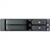 SilverStone SST-FS202B-V2 Bahía de 2 x 3,5 pulgadas SATA hot-swap para bahía de 5,25 pulgadas - Negro