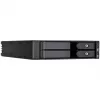 SilverStone SST-FS202B-V2 Bahía de 2 x 3,5 pulgadas SATA hot-swap para bahía de 5,25 pulgadas - Negro