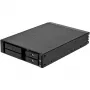 SilverStone SST-FS202B-V2 Bahía de 2 x 3,5 pulgadas SATA hot-swap para bahía de 5,25 pulgadas - Negro