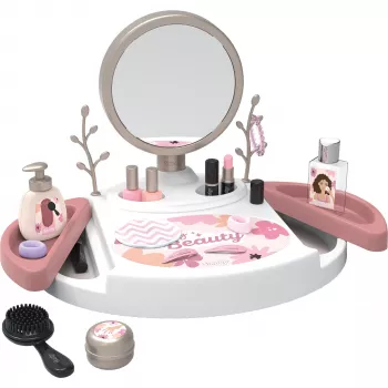 SIMBA-DICKIE My Beauty Studio tocador interactivo para juego de rol con espejo iluminado y 10 accesorios para niños de 3 a 6 años