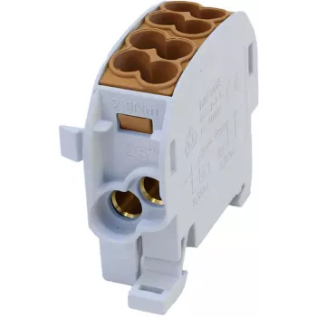 SIMET SCB 25 Al/Cu 80A bloque distribuidor de derivación unipolar marrón 81501015