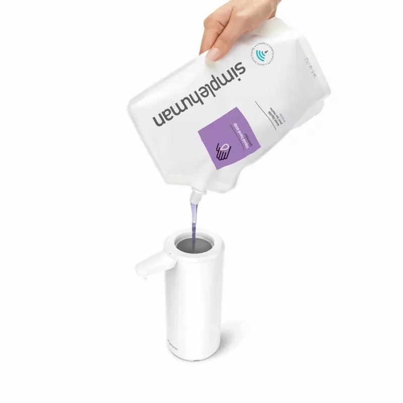 Simplehuman dispensador de jabón con sensor blanco