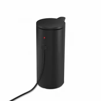 simplehuman ST1084 dispensador de jabón con sensor, acero inoxidable negro, 266 ml, automático sin contacto, sensor de movimiento por infrarrojos, cantidad ajustable, bomba sin obstrucciones, anti-huellas