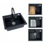 Fregadero Atrox30 G91 con grifo mezclador Negro