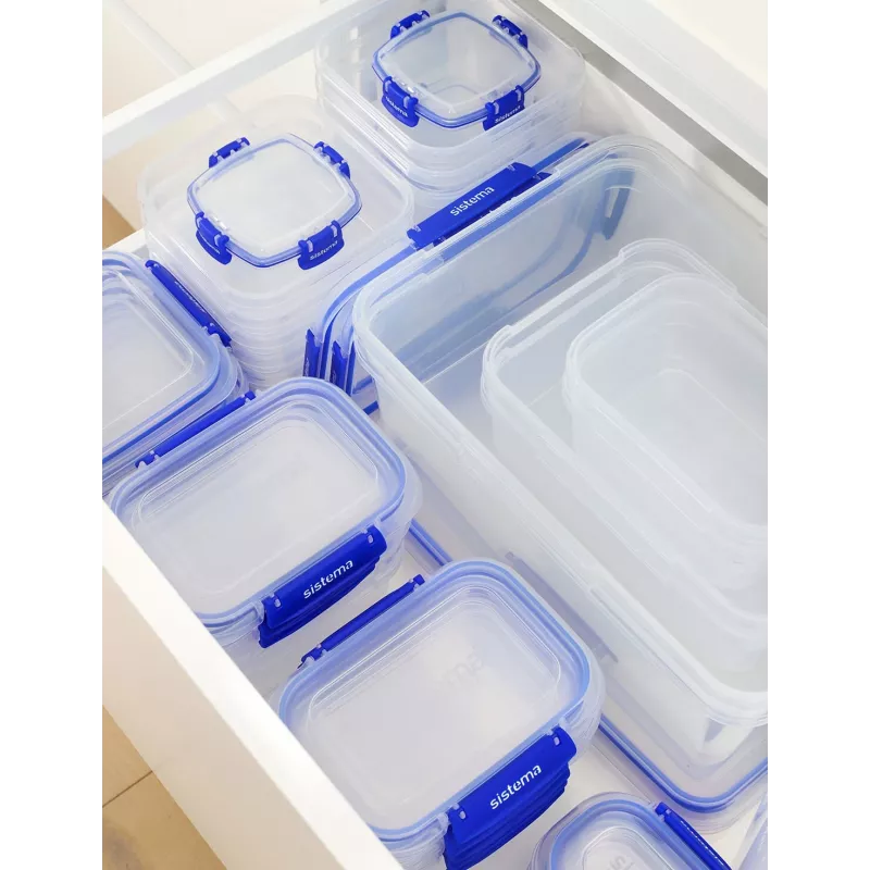 Sistema Plastics 881523 Recipiente rectangular 0,18L transparente 88mm