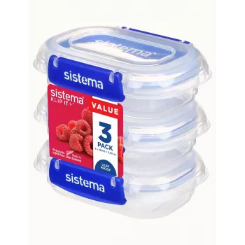 Sistema Plastics 881523 Recipiente rectangular 0,18L transparente 88mm