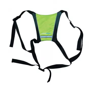 Skateflash chaleco reflectante de seguridad negro verde nailon talla única bicicleta