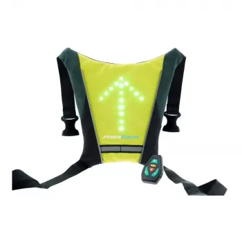Skateflash chaleco reflectante de seguridad negro verde nailon talla única bicicleta