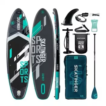 SKATINGER Paddle surf hinchable deportivo gris 350x89x15 cm
