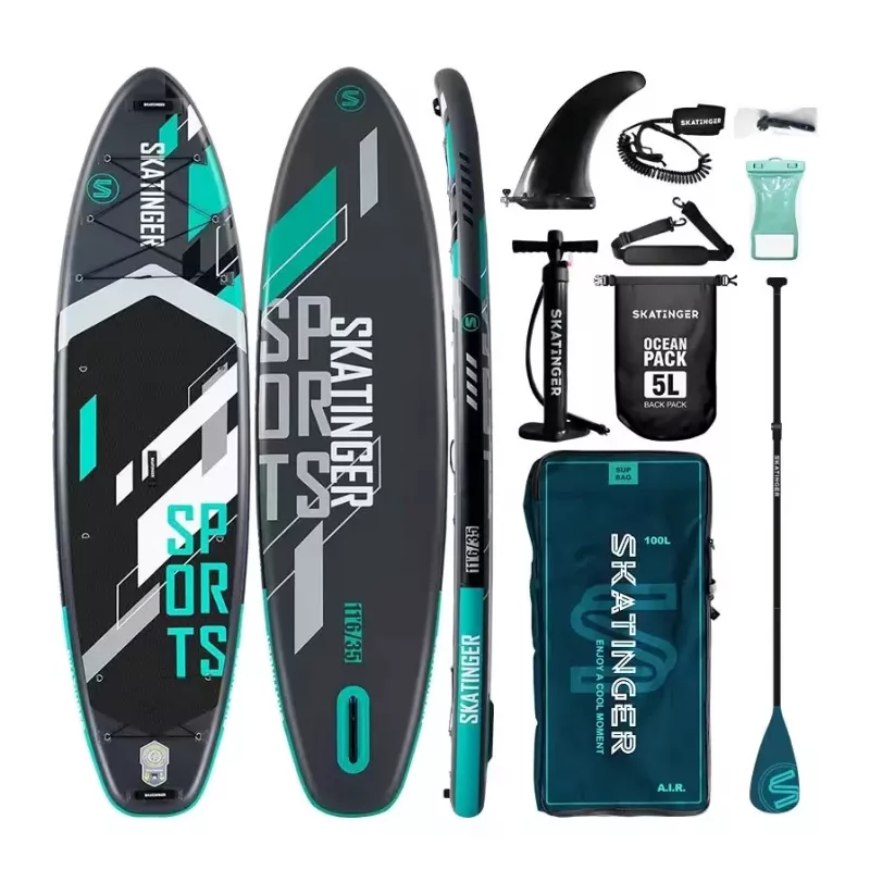 SKATINGER Paddle surf hinchable deportivo gris 350x89x15 cm