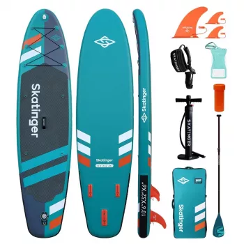 Set de tabla de SUP hinchable SKATINGER Jade 320x81x15 Allround