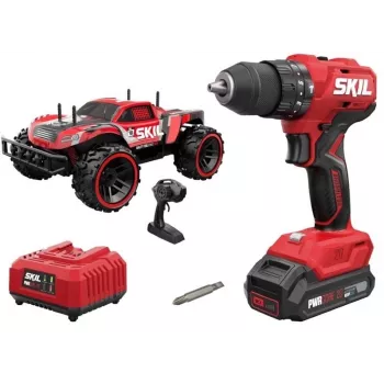 SKIL Atornillador percutor + coche RC, 1x2Ah 18V