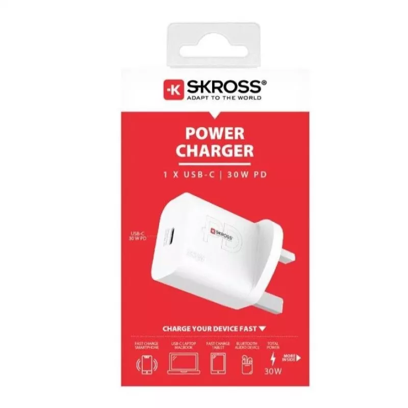Skross Power Charger UK cargador USB 30W PD blanco