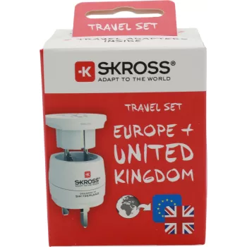 SKROSS World Adapter MUV USB 1.500231C-E – 2x USB, 1575W máx., blanco