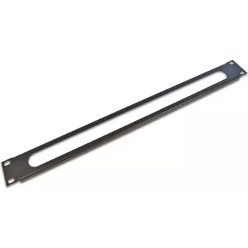 Wirewin KDP placa de entrada de cables 1U, negra, montaje en rack de 19 pulgadas, acero, 1U, sin cepillo KDP 1HE OB BL