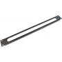 Wirewin KDP placa de entrada de cables 1U, negra, montaje en rack de 19 pulgadas, acero, 1U, sin cepillo KDP 1HE OB BL