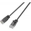 Wirewin SLIM UL6 10 SW - Cable de parcheo Cat.6 SLIM-Light, U/UTP, 10 m, negro PKW-LIGHT-K6 10.0 SW