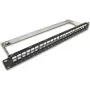 Wirewin TKS PANEL 24 BLACK - Panel ciego apantallado de 24 puertos Keystone, montaje en rack de 19 pulgadas 1U, Negro