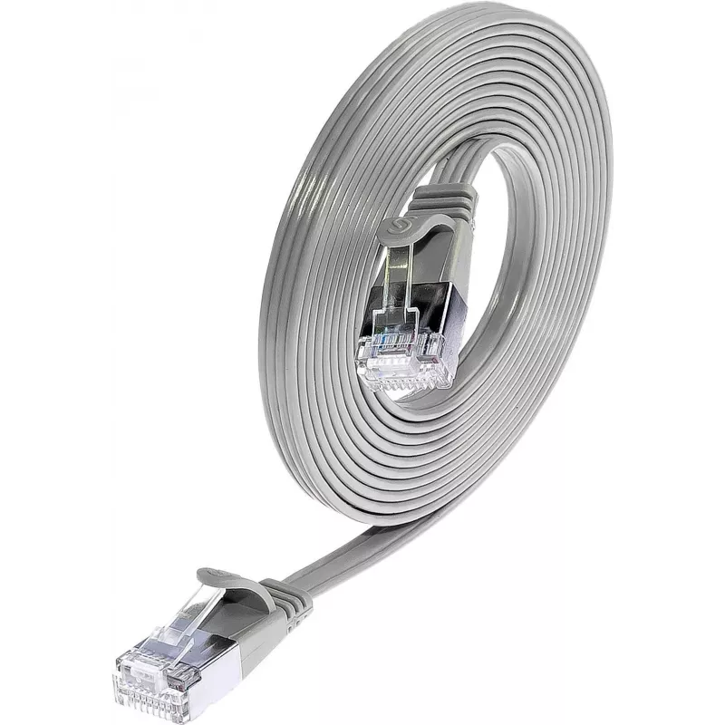 Wirewin Triotronik Cable de red Ethernet Cat6 U/FTP Slim, 3m, conector RJ-45 macho a macho, gris PKW-STP-SLIM-KAT6 3.0