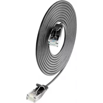 Cable de red patch Wirewin Triotronik PKW-LIGHT-K6 5.0 SW Cat6 U/UTP, conector macho RJ45 a conector macho, 5 m, negro