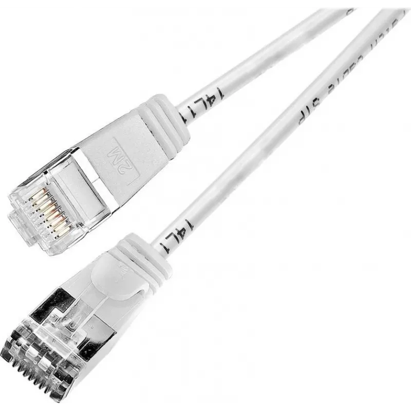 Wirewin Triotronik PKW-LIGHT-STP-K6 15.0 WS Cable de conexión Cat6 S/FTP, conector RJ45 macho a macho, blanco, 15 m