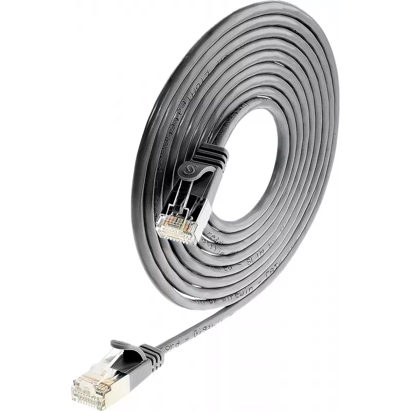 Wirewin Triotronik PKW-LIGHT-STP-K6 3.0 SW Cable de parcheo Cat6 apantallado, 3 m, negro