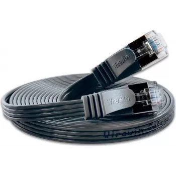 Wirewin Triotronik PKW-STP-SLIM-KAT6 5.0 SW Cable de red Ethernet Cat6 U/FTP Slim, conector RJ45 macho a macho, 5m, Negro