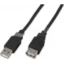 Cable prolongador USB 2.0 Wirewin USB A-A MF 1.0 SW, 1 m, negro