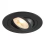 Foco empotrable SLV New Tria 75, GU10, máx. 10W, negro, 75mm