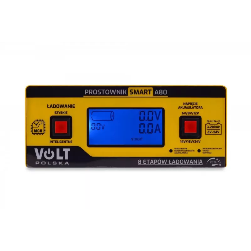 Smart Volt Rectifier Poland 6V/12V/24V 15A A80 Cargador de batería inteligente