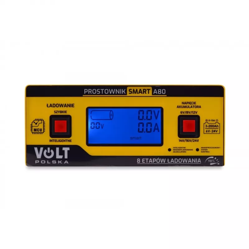 Smart Volt Rectifier Poland 6V/12V/24V 15A A80 Cargador de batería inteligente