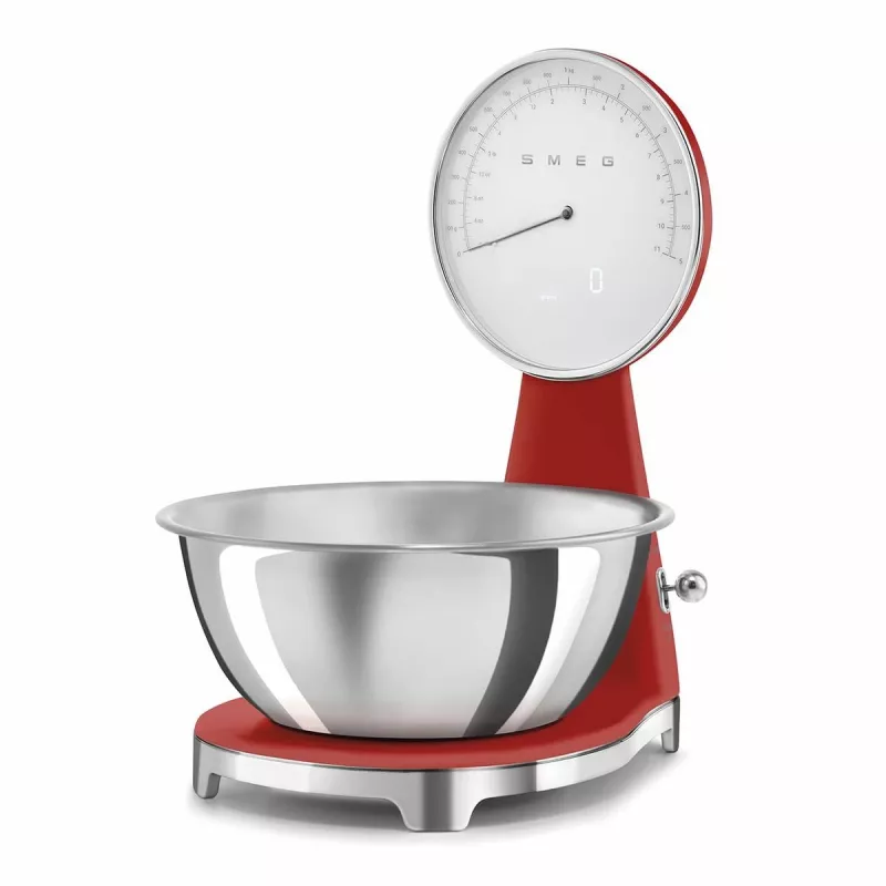 SMEG Báscula de cocina analógica y digital roja KSF01RDWW