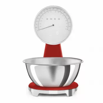 SMEG Báscula de cocina analógica y digital roja KSF01RDWW