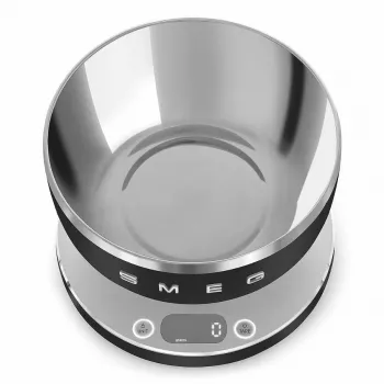 SMEG Báscula de cocina digital negra KSC01BLMWW