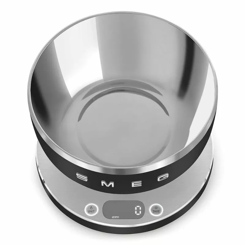 SMEG Báscula de cocina digital negra KSC01BLMWW