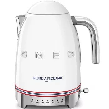 Smeg Hervidor KLF04IDFEU 1,7 L, blanco, Ines de la Fressange