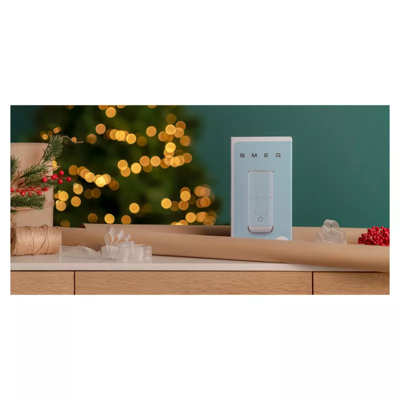 Smeg MFF02PGEU Espumador y calentador de leche automático, verde pastel, 500 W