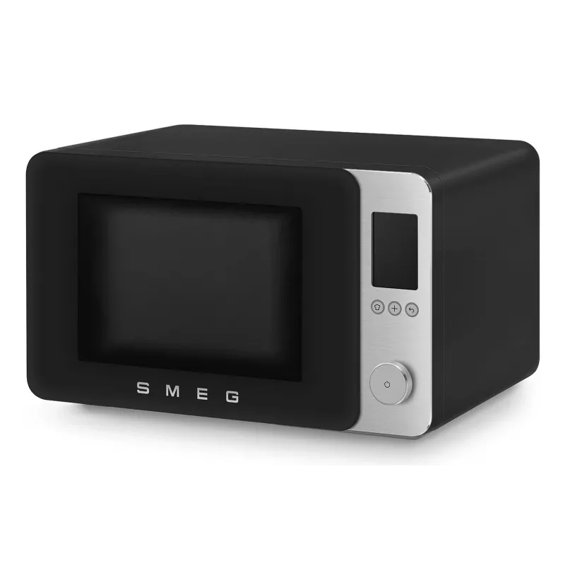 Smeg MOC02BLMEU Horno microondas combinado, 9 funciones, 2100 W, negro mate