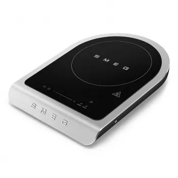 Placa de inducción portátil Smeg PIC01BLMEU, 1 zona, control táctil, negra