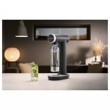 Máquina de agua con gas SMEG Sodamaker Collezione Aesthetic Black Sparkling Water Maker SKC01BLM